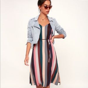 Multi Stripe Dress By Lulu’s